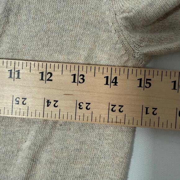 Frenchi Tan Metallic Long Cardigan Women’s Small Sparkle Knit Open Sweater - Picture 7 of 7